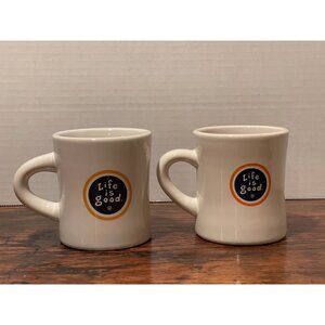 Life Is Good Ceramic Coffee Mugs - Set Of 2 - "Do What You Like. Like What You D
